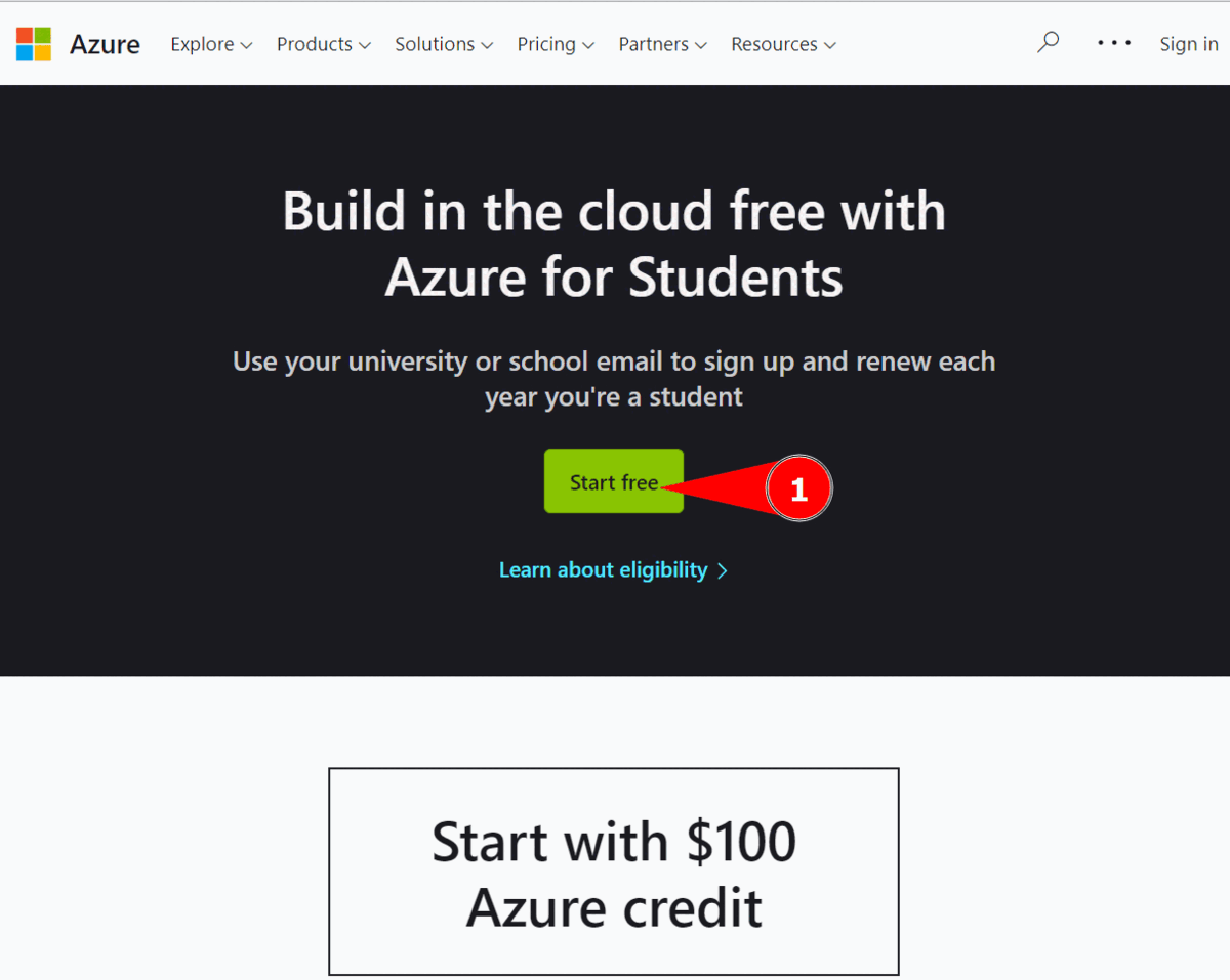 create student account in azure